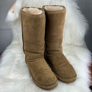 BEARPAW FUR WINTER TALL BOOTS SIZE 8